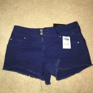 NWT Charlotte Russe Dark Blue Mid Rise Shorts